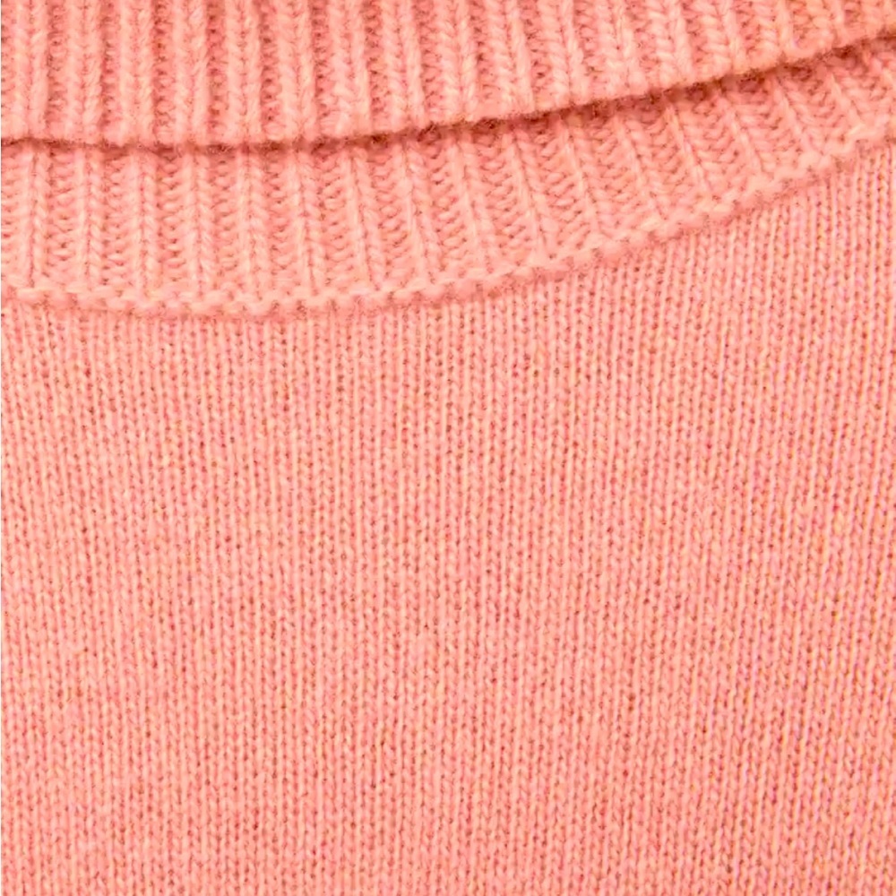 NWT Reiss Eliza Cashmere & Wool Sweater roll neck soft pink small turtleneck - Picture 7 of 9